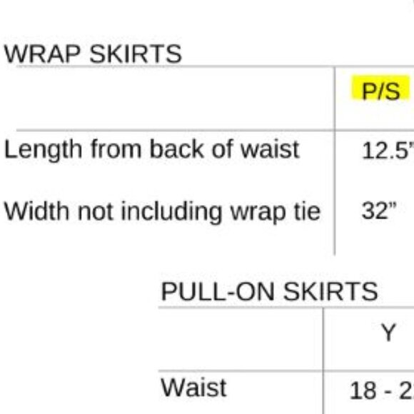 AK Dancewear * Reversible 2 in 1 Wrap Skirt * Petite/Small - Picture 5 of 5